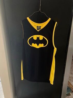 Batman Logo Tee - Navy & Yellow Trim
